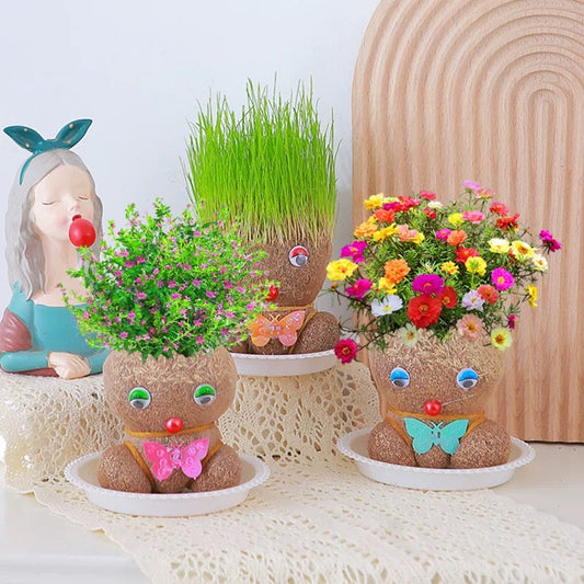 Grow Your Own Hair with This Cute Grass Head Doll! 🌱✨ Fun Indoor Plant for Kids | Water Propagation 🪴